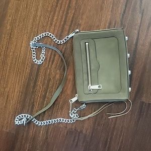 Army/olive green suede crossbody